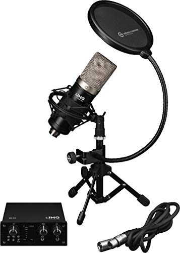 IMG Stageline PODCASTER-1 Recording-Bundle für Podcaster in schwarz