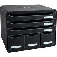 EXACOMPTA Schubladenbox STORE-BOX MAXI, 6 Schübe, schwarz