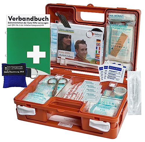 Erste-Hilfe-Koffer Quick mit"Notfallbeatmungshilfe" für Betriebe DIN/EN 13157 + DIN 13164 für KFZ