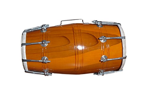 DHOLAK Indische Musik-Instruktion Schlagzeugmuttern und Bolzen, handgefertigt, Holz