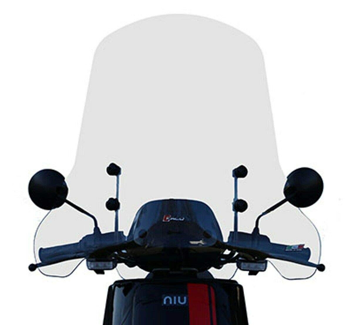 Windschutzscheibe NIU N15-NGT – Art. 23596 für alle Modelle mit bloßem Lenker Befestigung der Windschutzscheibe an den nackten Lenker