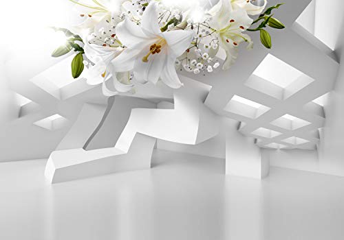 decomonkey | Fototapete Blumen Lilien Abstrakt 300x210 cm XL | Tapete | Wandbild | Wandbild | Bild | Fototapete | Tapeten | Wandtapete | Wanddeko | Wandtapete | 3d Effekt Architektur Modern