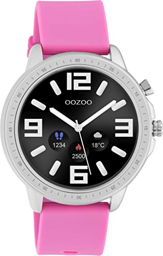 Oozoo Smartwatch Unisex Fitnessuhr 45mm mit 20mm Silikonarmband für Damen und Herren | Fitness Armbanduhr mit Schrittzähler | Fitnesstracker Sportuhr für iOS & Android