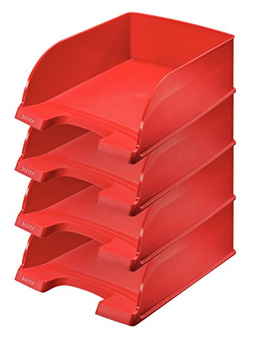 Leitz Plus Briefkorb, Jumbo, 4 Stück, rot, 52330025
