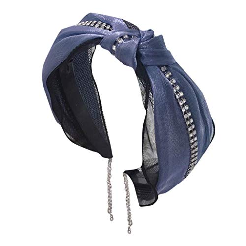 n/a Niedliche Knoten-Stirnbänder for Frauen – Haarreifen, Kreuzknoten-Haarband mit Stoff (Color : D)