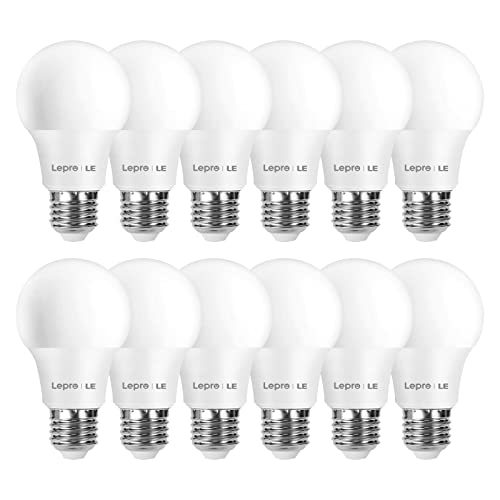 LE E27 LED Lampe, 12 Stück, 8W 806 Lumen E27 LED Birne A60, ersetzt 60W Glühbirne, 2700 Kelvin Warmweiß, 180° Abstrahlwinkel Energiesparlampe
