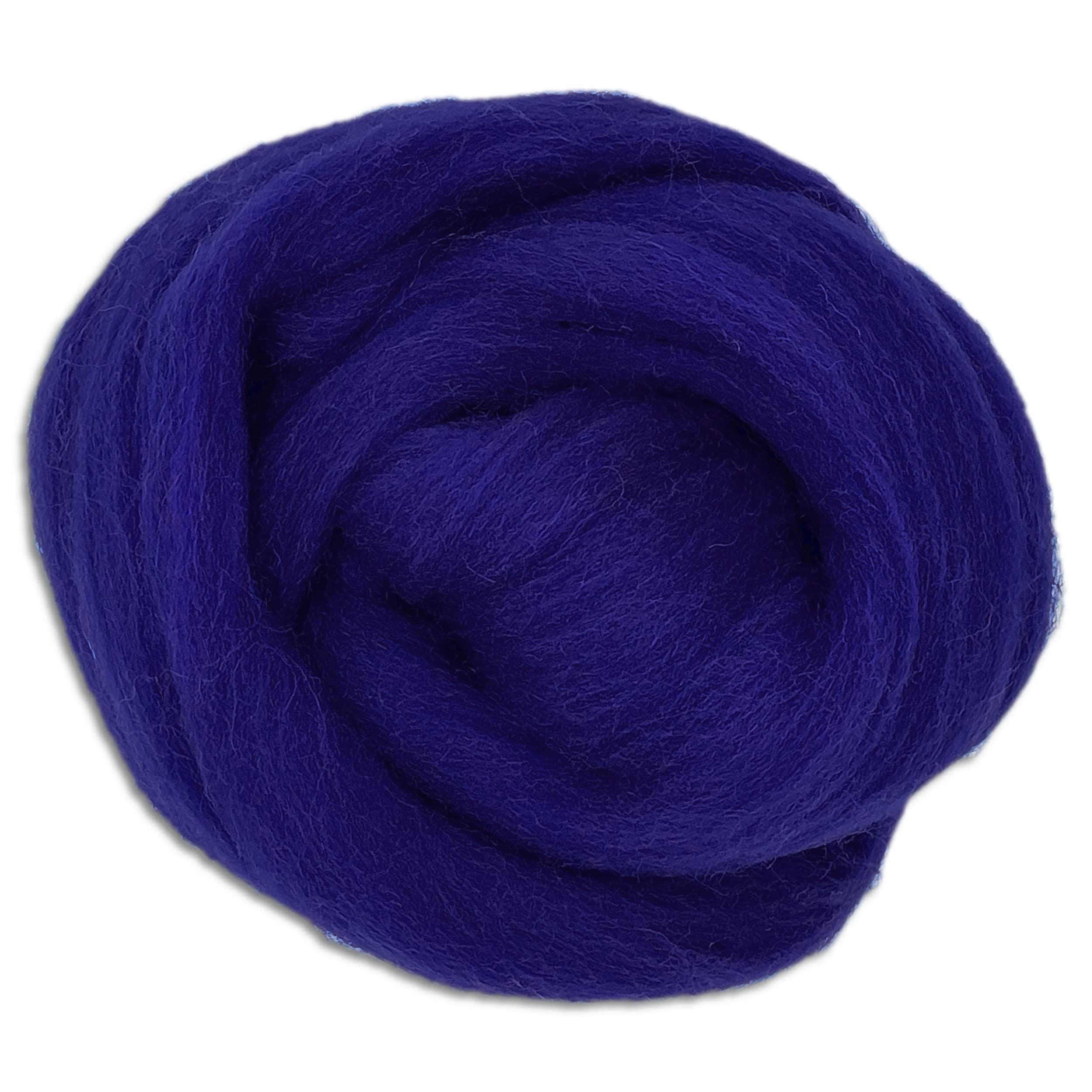 Wooliny 500 g Filzwolle Merinowolle Märchenwolle | 35 Farben zur Auswahl (24 | Indigo)