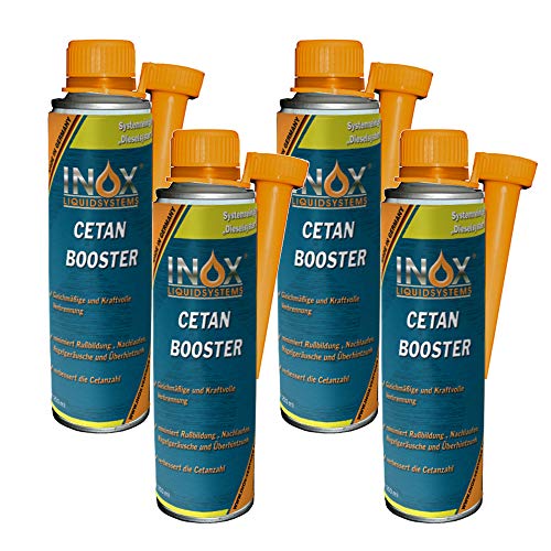 INOX® Cetan Booster Additiv für Dieselmotoren, 4 x 250 ml - Cetan Zusatz Dieselmotor