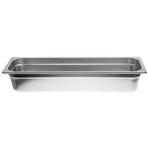 Allpax GN Behälter 2/4 Edelstahl - Höhe 100 mm - lebensmittelechter & hitzebeständiger Gastronormbehälter, zum Abtropfen oder als Gareinsatz im Chafing Dish