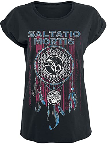 Saltatio Mortis Dreamcatcher Frauen T-Shirt schwarz S 100% Baumwolle Band-Merch, Bands