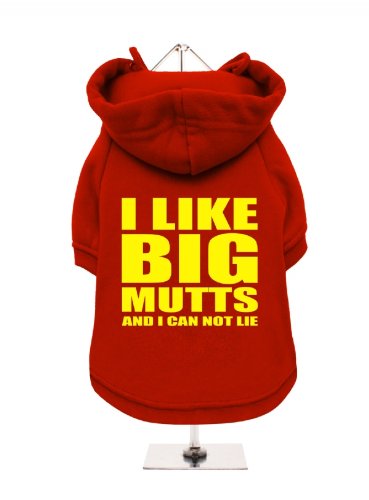 "I like Big Mutts" UrbanPup Hunde Sweatshirt (rot/gelb)