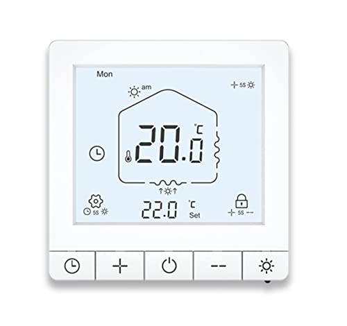 SM-PC®, Raumthermostat Thermostat Wochenprogramm Fußbodenheizung Digital weiß #817