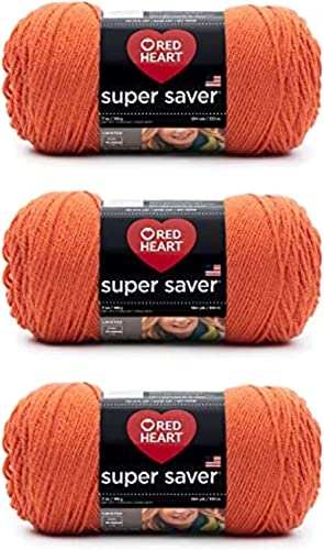 Red Heart Super Saver Garn, 3 Stück, Karotten, 3 Stück