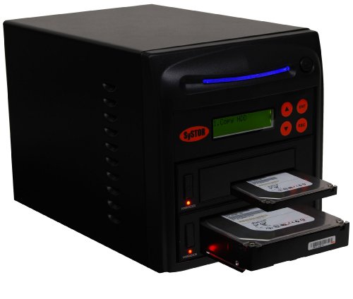 SySTOR 1 zu 1 SATA 90 MB/s HDD SSD Duplicator/Sanitizer - 3,5-Zoll- und 2,5-Zoll-Festplattenlaufwerk Solid-State-Laufwerk Dual-Port-Hot-Swap (SYS01HDD-DP)