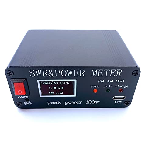 Srogswxd FM AM SSB 1,8MHz-50MHz SWR Power Watt Meter SWR und Power Meter Spitzenleistung 120W PWR SWR Meter