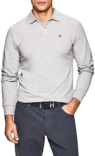 Hackett London Herren Slim Fit Logo Polo Shirt, 913light Grey Marl, M EU