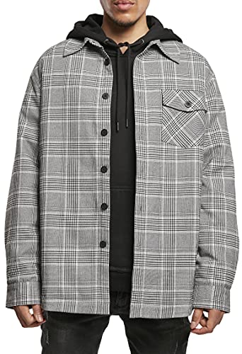 Cayler & Sons Herren Plaid Out Quilted Shirt Jacket Jacke, Black/White, M