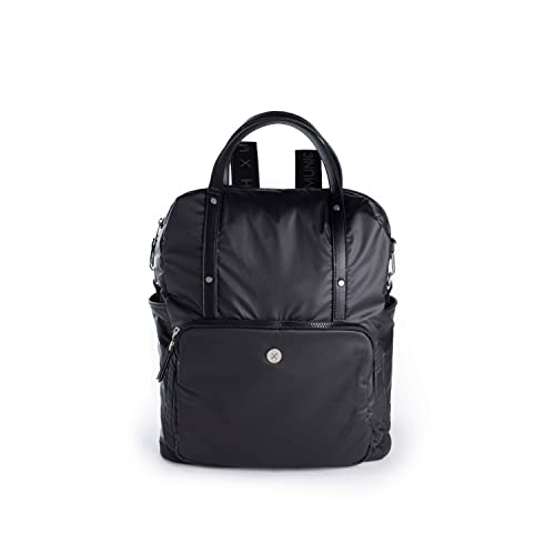 Munich Damen CLEVER Backpack Square Black Taschen, schwarz, Einheitsgröße