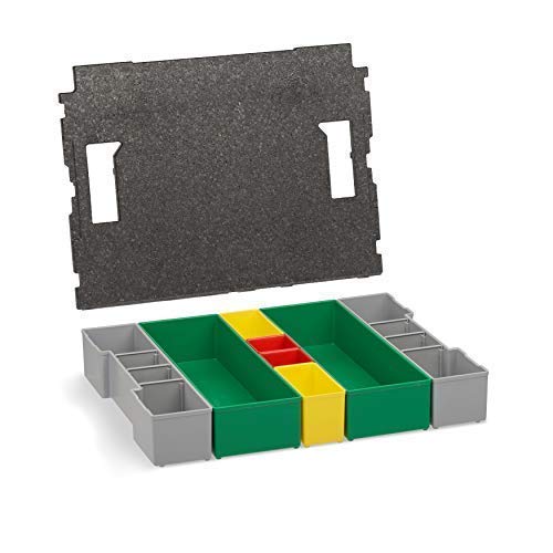 Sortimentskasten Kunststoff | L-BOXX 102 Insetboxen-Set | G3 Einsätze mit Deckenpolster| Sortierboxen für Kleinteile | Kleinteilemagazin Alternative