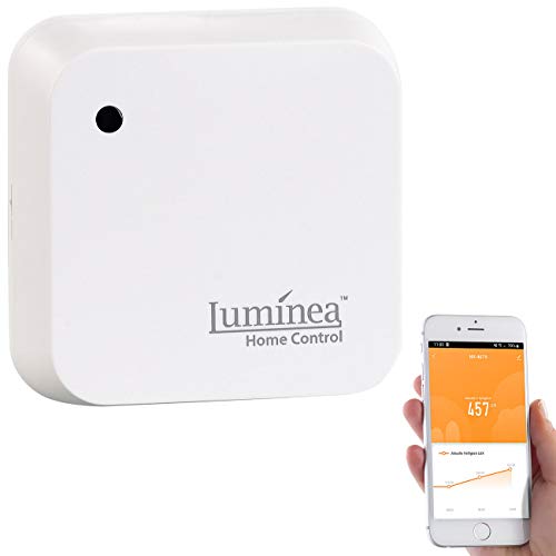 Luminea Home Control Sonnensensor Smart Home: Wetterfester WLAN-Licht- & Dämmerungs-Sensor mit App, IP55 (Dämmerungsschalter Smart Home, Sonnensensor WLAN, Schreibtisch Steckdose)