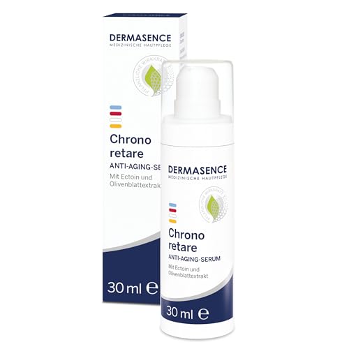 DERMASENCE Chrono retare Anti-Aging-Serum, 30 ml - Regeneratives und zellschützendes Intensivkonzentrat für die fett- und feuchtigkeitsarme Haut - für Gesicht, Hals und Dekolletè - Olivenblattextrakt