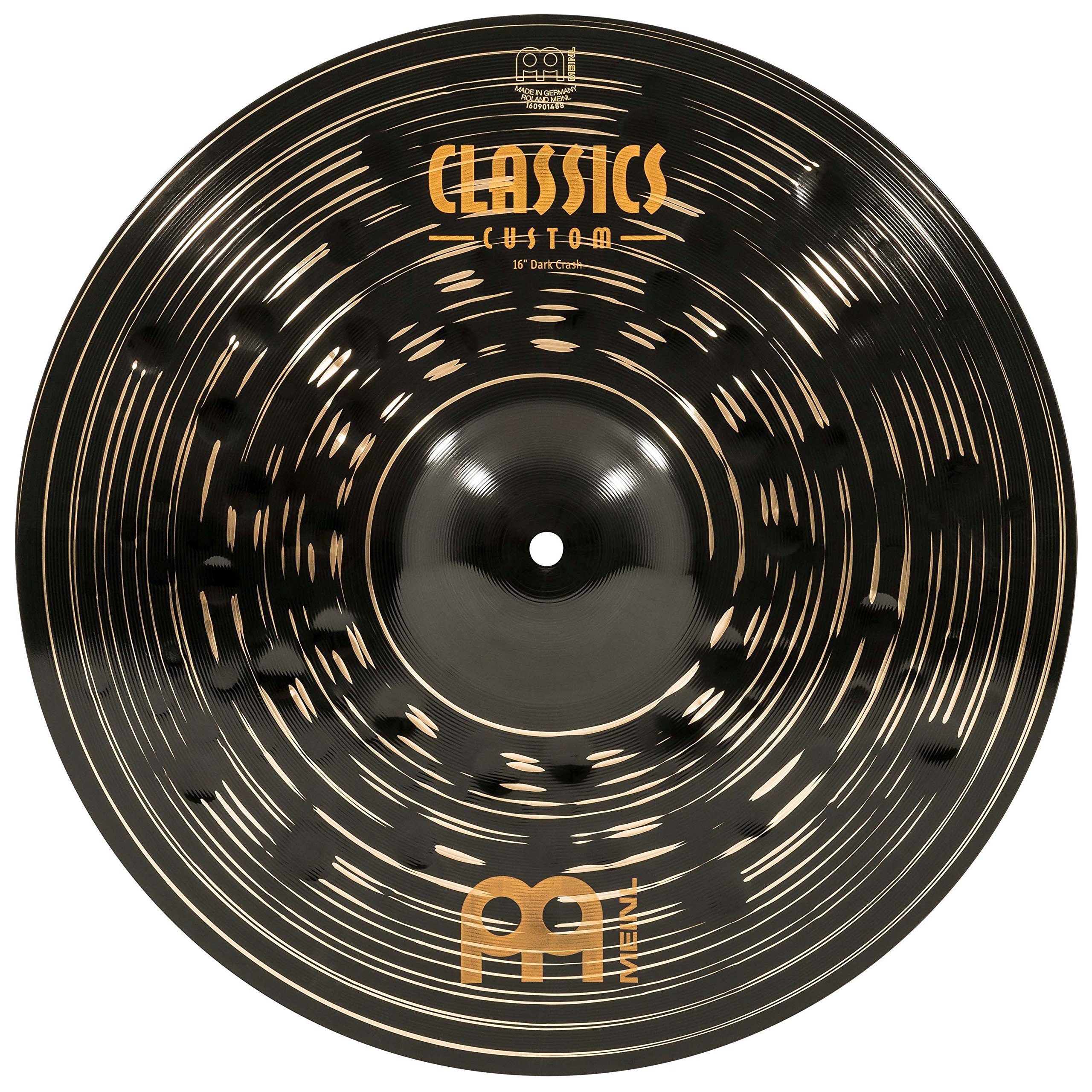 Meinl Cymbals Classics Custom Dark Crash 16 Zoll (Video) Schlagzeug Becken (40,64cm) B12 Bronze, Dunkles Finish (CC16DAC)