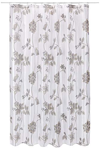 Spirella Vorhang Textil Cherie Silber 180X200 1209081, Weiß, Estandar