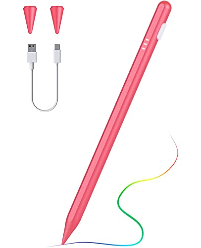 TiMOVO Stylus Stift, Eingabestift Kompatibel mit iPad 10./9./8./7./6. Generation, iPad Pro 11/12,9 2022, iPad Air 5/4/3, Mini 6/5, Neigungs- /Magnetisches Design, Pink