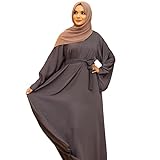 RUIG Muslimisches Gebetskleid für Frauen Abaya Kleid Islamisches Maxi Afrikanisches Kaftan Türkei Islam Kleid in voller Länge