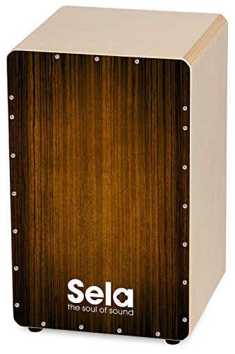 Sela 051 Varios Brown Snare Cajon mit Sela Snare System, geeignet für Anfänger und Fortgeschrittene, Made in Germany