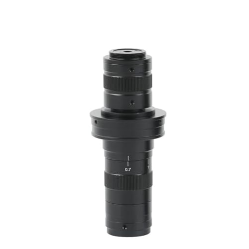 Mikroskop-Zubehör-Kit 169X 225X 253X 338X Einstellbarer Mikroskop-Zoom C-Mount-Objektiv 0,7X-4,5X Kontinuierliches Monokularobjektiv for HDMI-VGA-USB-Kamera Mikroskopische Objektträger (Size : 35X-22