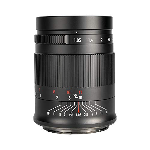 7artisans 50 mm f1.05 große Blende Vollrahmen manueller Fokus Objektiv kompatibel mit Canon R-Mount Kameras