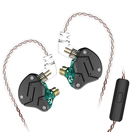 KZ ZSN Kopfhörer 1BA 1DD, KZ HiFi In-Ear-Ohrhörer mit hoher Auflösung, 0,75 mm, 2-poliges Kabel, Geräuschunterdrückung, KZ Kopfhörer