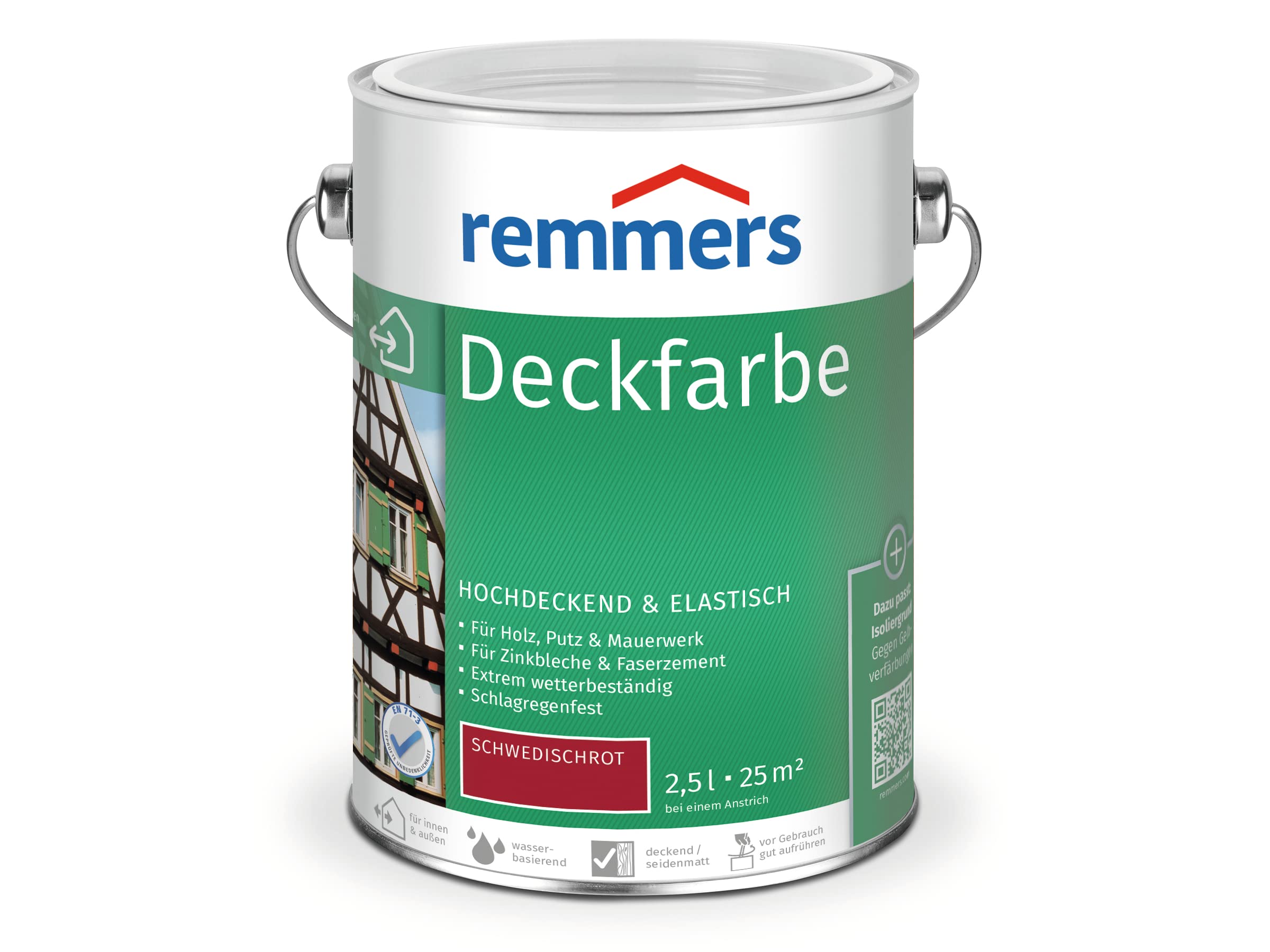 Remmers Deckfarbe - schwedischrot 2,5L