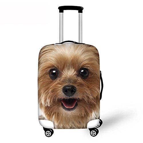 Elastisch Kofferschutzhülle Kofferhülle Kofferschutz Kofferbezug Gepäck Luggage Cover mit Reißverschluss Hund M 22-24 Zoll