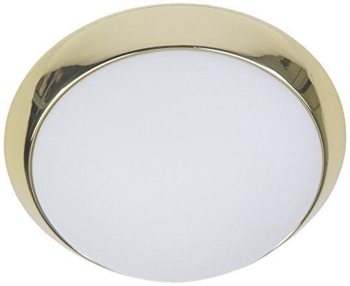 Niermann Standby 57103 A++, Deckenleuchte - Dekorring Messing poliert, 45 cm, LED, Opal matt, 45 x 45 x 13 cm