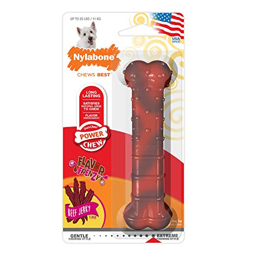 Nylabone (3 Pack) Power Chew Textured Beef Jerky Flavored Regular Size Dog Chew