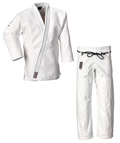 Ju-Sports Ju-Jutsu Anzug Brasilia Weiß A2 I Moderner Jujutsu Anzug für Erwachsene I BJJ Gi Herren fürs Training I Doppelt verstärkter Brust- & Schulterbereich I 100% Baumwolle