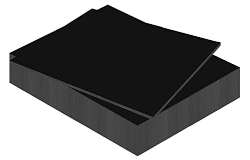 Kangaro Schaumstoffplatte Schwarz 50x70cm - 5mm - 15er Pack - DIY für Handwerk, Präsentation, Modellbau, Passepartout