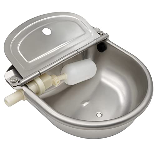 Farm & Ranch Edelstahl Automatische Waterer Bowl Pferd Rinder Ziegen Schafe Schwein Hund Float Valve Water Trog Bauernhof Liefert