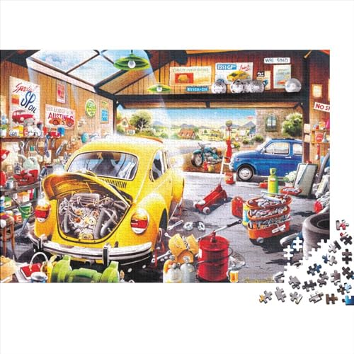 Sam's Garage 1000 Stück Puzzle Kunst Geschenke Illustration Drawing Denksportaufgaben Handgemachtes DIY Stressabbau-Spielzeug 1000pcs (75x50cm)