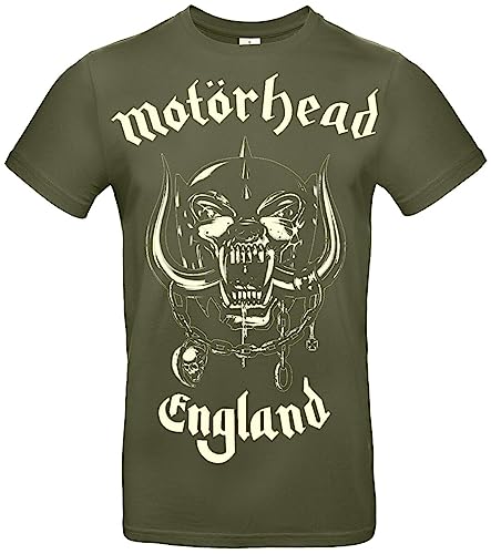 Motörhead England Männer T-Shirt Khaki XL 100% Baumwolle Band-Merch, Bands