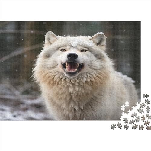 Domineering Arctic Wolf Puzzle Erwachsene 1000 Teile Gifts Home Decor Geburtstag Family Challenging Games Home Decor Educational Game Stress Relief Toy 1000pcs (75x50cm)