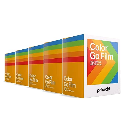 Polaroid Go Color Film - 80 Fotos - 5 Doppelpackungen Großpackung Film (6205) - Nur kompatibel mit Polaroid Go Kamera