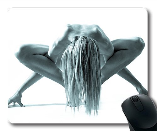 (Precision Lock Edge Mouse Pad) Woman Act Girl Naked Abstract Erotic Pose Gaming Mouse Pad Mouse Mat for Mac or Computer