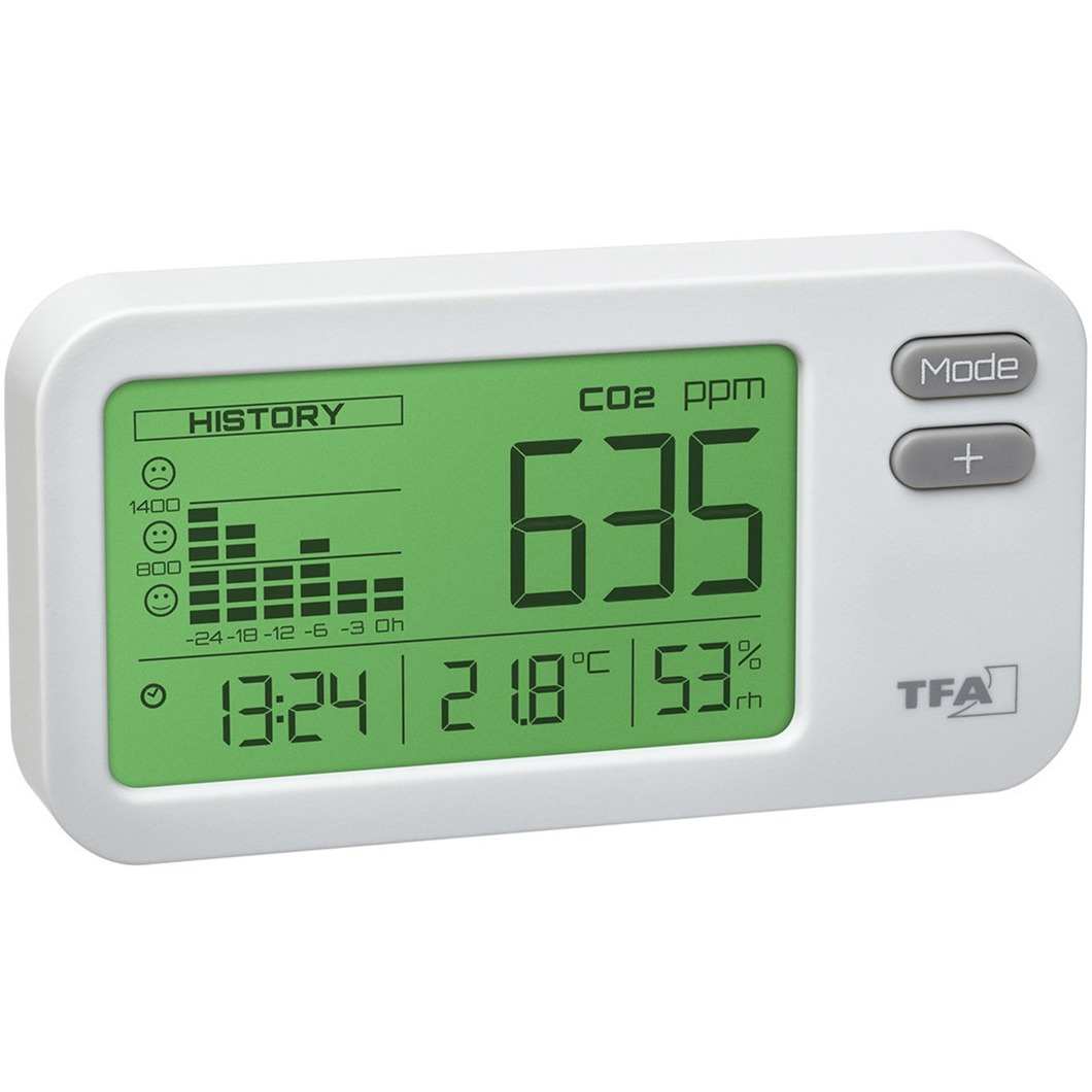 TFA Dostmann AirCo2ntrol COACH CO2-Anzeige / CO2-Messgerät Weiß