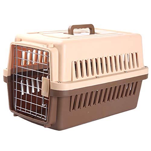 Meijunter Kunststoff Hundetragetuch Katzen Kiste Hund Transportbox Perfekt für den Transport mit dem Auto/Zug/Flugzeug, 19 Zoll