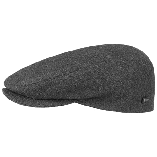 Lipodo Sport Flatcap anthrazit 60 cm - Schiebermütze Damen Herren - Flache Mütze mit Schirm - sportliche Schirmmütze Übergangszeit und Winter