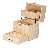 Ätherisches Öl Box, Dreilagige Holzgroße Aufbewahrungsbox für ätherische Öle Aufbewahrungsbox für ätherische Öle, Aufbewahrungsbox für Tragen, Reisen, Präsentation