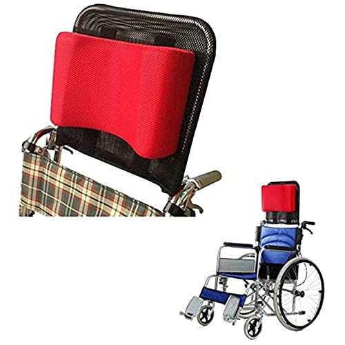 Rollstuhl Kopfstütze Nackenstütze, Verstellbare Höhe Und Winkel Für Erwachsene Portable Universal Rollstuhl Zubehör, 16"-20",Red